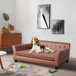 Bingopaw Large Dog Sofa Couch Bed Pet Puppy Lounge Chair Raised Chaise Cushion, 96X72X40Cm - thumbnail 6