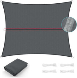 Grey 3X3M Shade Sail 95% Uv Protection Waterproof - thumbnail 2