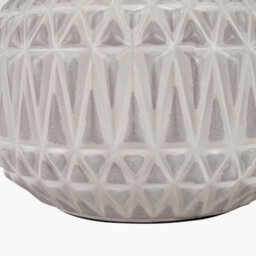 Pacific Lifestyle White Aztec Texture Ceramic Table Lamp - thumbnail 7