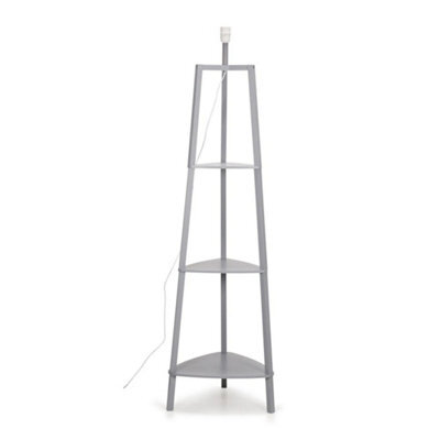 Standard Floor Lamp Shelf Light Living Room Reading Standing Storage Wooden Tall - image 1