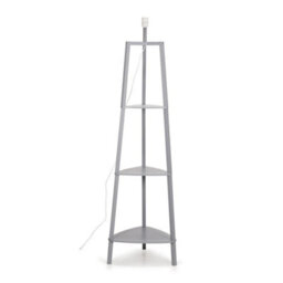 Standard Floor Lamp Shelf Light Living Room Reading Standing Storage Wooden Tall - thumbnail 1