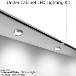 3 Pack Chrome Round Under Cabinet Led Lights With Driver - Natural White Glow - thumbnail 2