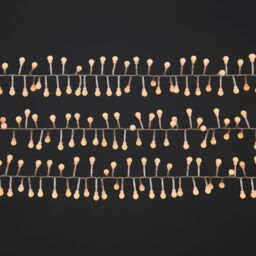 240 Warm White Cluster Led String Lights With Timer Clear Cable - thumbnail 2