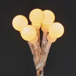 240 Warm White Cluster Led String Lights With Timer Clear Cable - thumbnail 7
