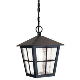 Outdoor Ip43 Black Led Chain Lantern Light With E27 Socket