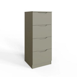 Sage Green 4 Drawer Chest Recessed Handles Central Runners Modern - thumbnail 4