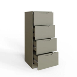 Sage Green 4 Drawer Chest Recessed Handles Central Runners Modern - thumbnail 3