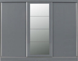Seconique Nevada 3 Door Sliding Wardrobe In Grey Gloss Finish - thumbnail 8