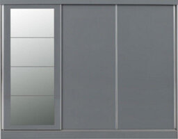 Seconique Nevada 3 Door Sliding Wardrobe In Grey Gloss Finish - thumbnail 2