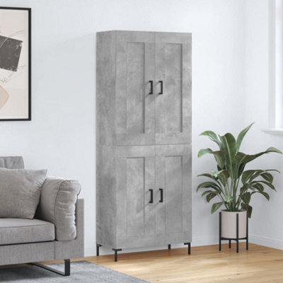Berkfield Highboard Concrete Grey 69.5X34X180 Cm Engineered Wood - image 1