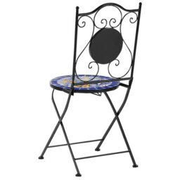 Beliani Set Of 2 Garden Chairs Coriano Folding Metal Black - thumbnail 7