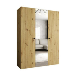 Arte Parma Ii 150Cm Oak Artisan Hinged Door Wardrobe - Natural Warmth With Everyday Ease - thumbnail 2