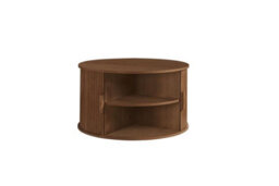 Birlea Axel Round Fluted Coffee Table With Storage Walnut - thumbnail 8