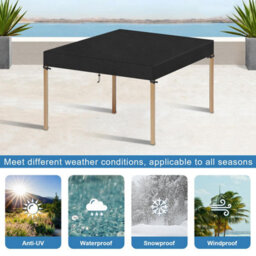 Garden Table Cover, Outdoor Protective Tarp, Furniture Tarp 112X112X15 - thumbnail 6