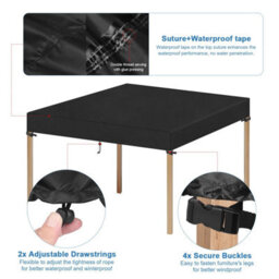 Garden Table Cover, Outdoor Protective Tarp, Furniture Tarp 112X112X15 - thumbnail 3