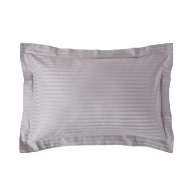 Homescapes Grey Egyptian Cotton Satin Stripe Oxford Pillowcase 330 Tc - image 1
