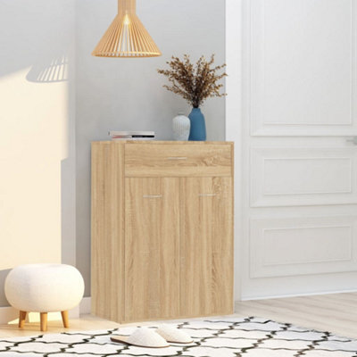 Berkfield Shoe Cabinet Sonoma Oak 60X35X84 Cm Engineered Wood - image 1
