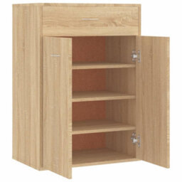 Berkfield Shoe Cabinet Sonoma Oak 60X35X84 Cm Engineered Wood - thumbnail 7