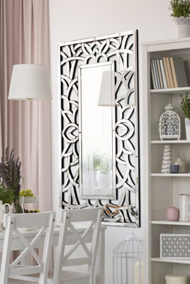 Mirroroutlet All Glass Stylised Full Length Mirror 150 X 75 Cm - image 1