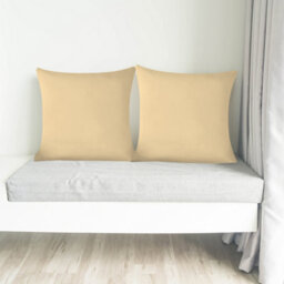 Neel Blue 45 X 45Cm Square Cushion, Set Of 2 Pillow Cover Polyester Linen Cover - Ivory