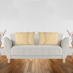 Neel Blue 45 X 45Cm Square Cushion, Set Of 2 Pillow Cover Polyester Linen Cover - Ivory - thumbnail 7