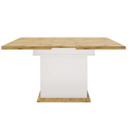 Btm Telescopic Dining Table, 110 140X80Cm, Foldable Kitchen Table For 4 6 People, Storage Shelves, Space Saving - thumbnail 8