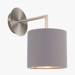 Pacific Lifestyle Brushed Silver And  Steel Grey Wall Light - thumbnail 5