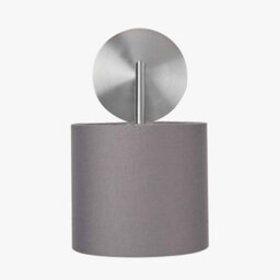 Pacific Lifestyle Brushed Silver And  Steel Grey Wall Light - thumbnail 3