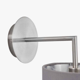 Pacific Lifestyle Brushed Silver And  Steel Grey Wall Light - thumbnail 6