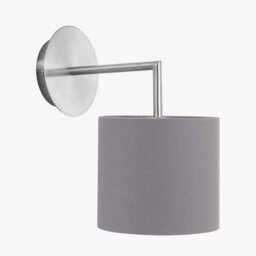 Pacific Lifestyle Brushed Silver And  Steel Grey Wall Light - thumbnail 4