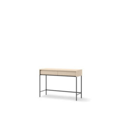 Arte Trend 09 Dressing Table 112Cm - Beige & Black With Led Lighting And Dual Drawers - thumbnail 1