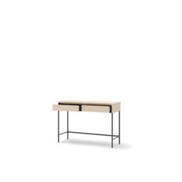 Arte Trend 09 Dressing Table 112Cm - Beige & Black With Led Lighting And Dual Drawers - thumbnail 2