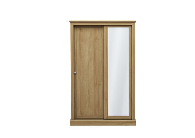 LPD Devon Oak 2 Door Sliding Mirrored Wardrobe Of Dimension-182X114X58Cm (2 Packs) - image 1