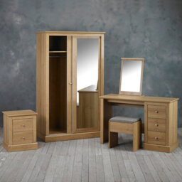 LPD Devon Oak 2 Door Sliding Mirrored Wardrobe Of Dimension-182X114X58Cm (2 Packs) - thumbnail 3