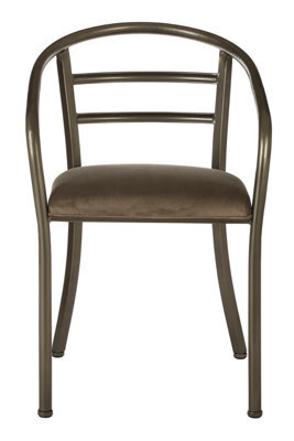 Orsina Industrial Design Armchair With Curved Backrest, Durable Comfortable Foundry Chair For Outdoor Sitting - image 1