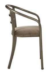 Orsina Industrial Design Armchair With Curved Backrest, Durable Comfortable Foundry Chair For Outdoor Sitting - thumbnail 2