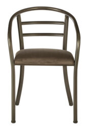 Orsina Industrial Design Armchair With Curved Backrest, Durable Comfortable Foundry Chair For Outdoor Sitting - thumbnail 1