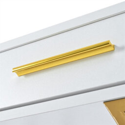 Abrihome Console Table, Hallway Table With 2 Drawers, Light Luxury Style Side Table, Sofa Table, 120X38X76 Cm, White/gold  - thumbnail 5