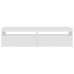Berkfield Modern Tv Cabinets 2 Pcs With Led Lights White 75X35X40 Cm - thumbnail 9