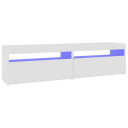 Berkfield Modern Tv Cabinets 2 Pcs With Led Lights White 75X35X40 Cm - thumbnail 7