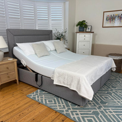 Backcarebeds Majestic Twin Adjustable Electric Bed - 5Ft King - Headboard 3C - image 1