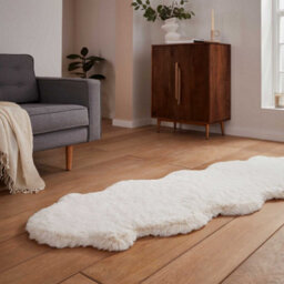 Ivory Plain Shaggy Luxurious Modern Rug For Living Room And Bedroom-60Cm X 90Cm ( Single) - thumbnail 4