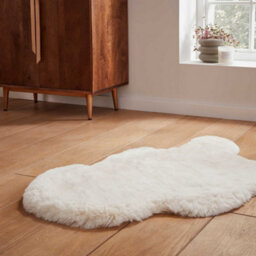 Ivory Plain Shaggy Luxurious Modern Rug For Living Room And Bedroom-60Cm X 90Cm ( Single) - thumbnail 3