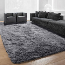 Ameha Grey Non Slip Shaggy Rug Extra Large Area Bedroom 200X290 Cm Carpet Super Soft Living Room Rugs - thumbnail 7
