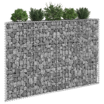 Berkfield Trapezium Gabion Raised Bed Galvanised Steel 150X20X100 Cm - image 1