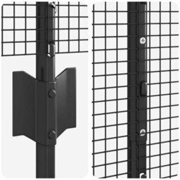 Berkfield Grey 10 X 1 M Fence Steel - thumbnail 7
