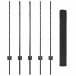 Berkfield Grey 10 X 1 M Fence Steel - thumbnail 4