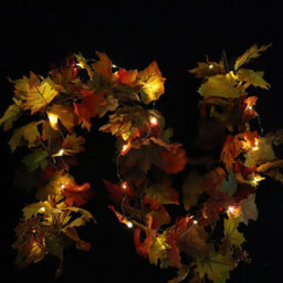 Living And Home Pumpkin Autumn Christmas Halloween Garland Home Decration With Lights 180 Cm - thumbnail 5