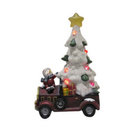 SecureFix Direct Light Up Christmas Tree Figurine (Xmas Snowman Car Led Festive Ornament Decoration) - thumbnail 1