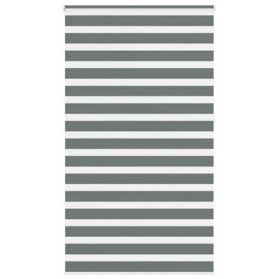Berkfield Zebra Blind Dark Grey 120X230 Cm Fabric Width 115.9 Cm Polyester - image 1
